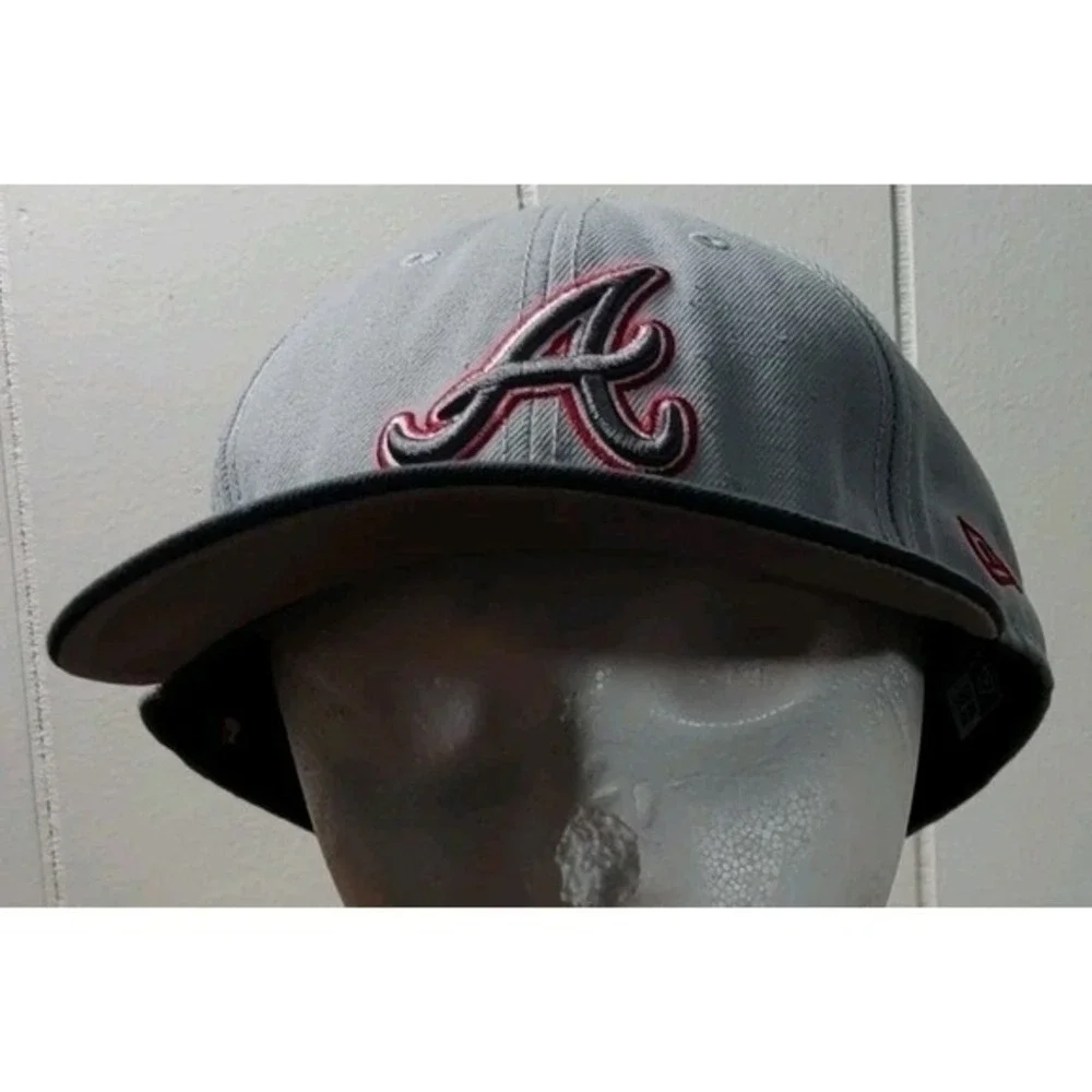New Era Atlanta Braves Basic‎ 9Forty Snapback Hat Cap - Gray new era sports